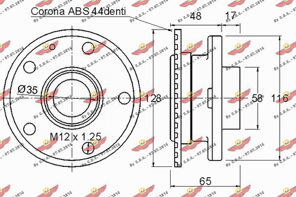 01.710 AUTOKIT Комплект подшипника ступицы колеса (фото 2)