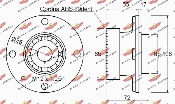 01.868 AUTOKIT Комплект подшипника ступицы колеса (фото 2)