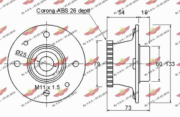 01.97192 AUTOKIT Комплект подшипника ступицы колеса (фото 2)