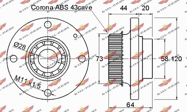 01.97319 AUTOKIT Комплект подшипника ступицы колеса (фото 2)