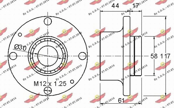 01.97342 AUTOKIT Комплект подшипника ступицы колеса (фото 2)