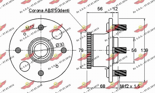 01.97390 AUTOKIT Комплект подшипника ступицы колеса (фото 2)