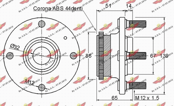 01.97520 AUTOKIT Комплект подшипника ступицы колеса (фото 2)