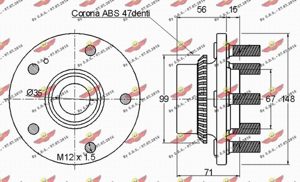 01.97528 AUTOKIT Комплект подшипника ступицы колеса (фото 2)