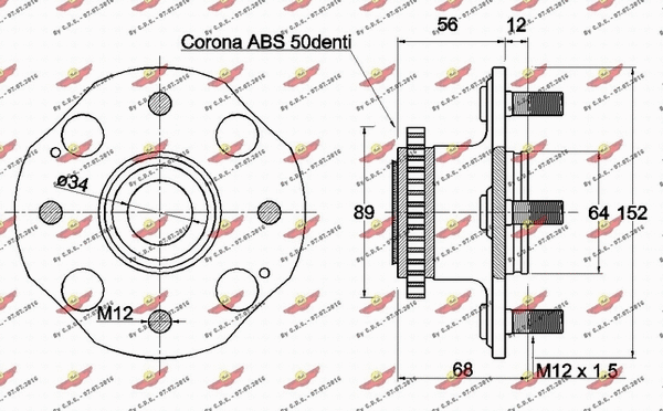 01.97601 AUTOKIT Комплект подшипника ступицы колеса (фото 2)