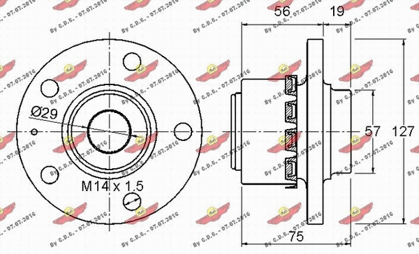 01.97873 AUTOKIT Комплект подшипника ступицы колеса (фото 2)