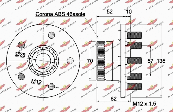 01.97927 AUTOKIT Комплект подшипника ступицы колеса (фото 2)