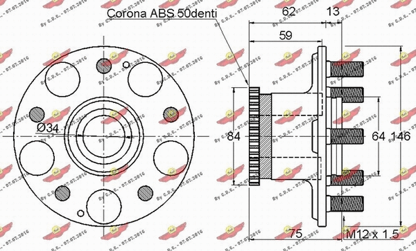 01.97969 AUTOKIT Комплект подшипника ступицы колеса (фото 2)