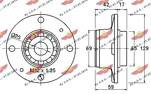 01.98047 AUTOKIT Комплект подшипника ступицы колеса (фото 2)