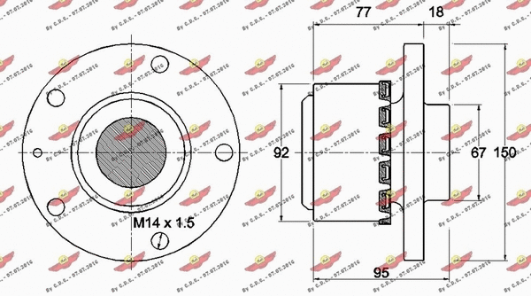 01.98145 AUTOKIT Комплект подшипника ступицы колеса (фото 2)