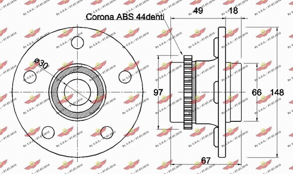 01.98184 AUTOKIT Комплект подшипника ступицы колеса (фото 2)