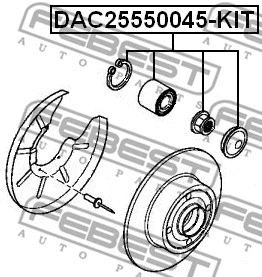 DAC25550045-KIT FEBEST Комплект подшипника ступицы колеса (фото 2)