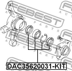 DAC35620031-KIT FEBEST Комплект подшипника ступицы колеса (фото 2)