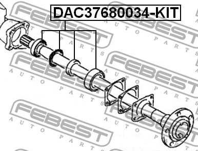 DAC37680034-KIT FEBEST Комплект подшипника ступицы колеса (фото 2)