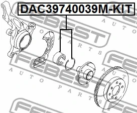 DAC39740039M-KIT FEBEST Комплект подшипника ступицы колеса (фото 2)