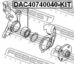 DAC40740040-KIT FEBEST Комплект подшипника ступицы колеса (фото 2)