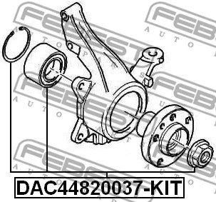 DAC44820037-KIT FEBEST Комплект подшипника ступицы колеса (фото 2)