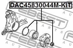 DAC45830044M-KIT FEBEST Комплект подшипника ступицы колеса (фото 2)