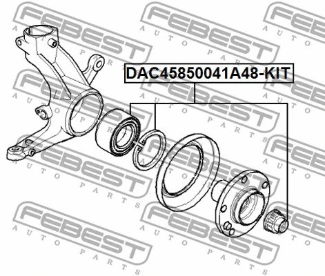 DAC45850041A48-KIT FEBEST Комплект подшипника ступицы колеса (фото 2)