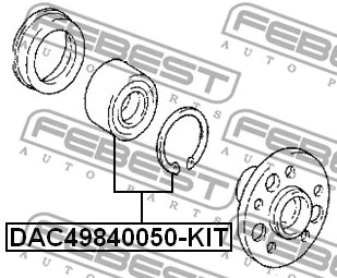DAC49840050-KIT FEBEST Комплект подшипника ступицы колеса (фото 2)