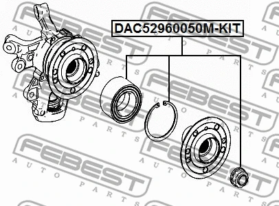 DAC52960050M-KIT FEBEST Комплект подшипника ступицы колеса (фото 2)