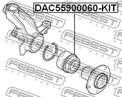 DAC55900060-KIT FEBEST Комплект подшипника ступицы колеса (фото 2)