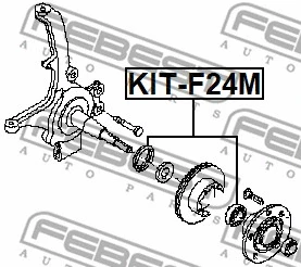 KIT-F24M FEBEST Комплект подшипника ступицы колеса (фото 2)