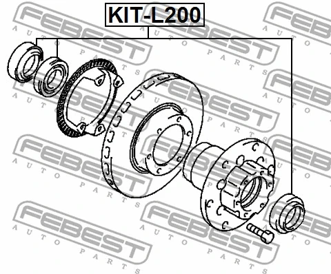 KIT-L200 FEBEST Комплект подшипника ступицы колеса (фото 2)