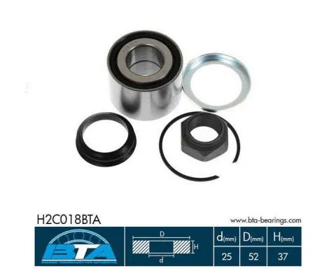 H2C018BTA BTA Комплект подшипника ступицы колеса (фото 1)