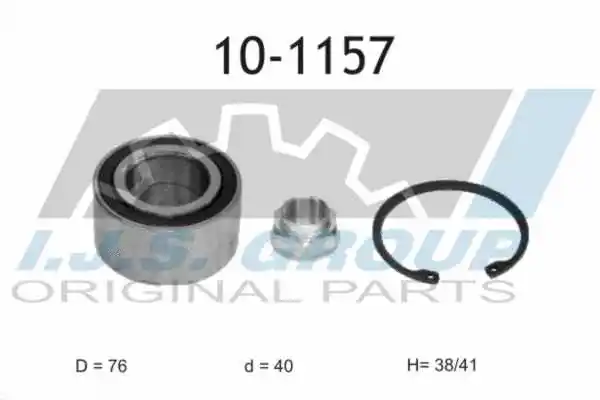 10-1157 IJS GROUP Комплект подшипника ступицы колеса (фото 1)
