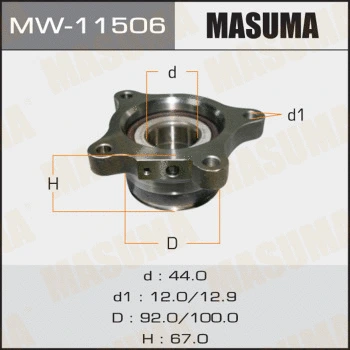 MW-11506 MASUMA Комплект подшипника ступицы колеса (фото 1)