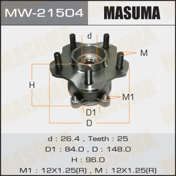 MW-21504 MASUMA Комплект подшипника ступицы колеса (фото 1)