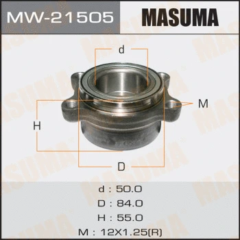 MW-21505 MASUMA Комплект подшипника ступицы колеса (фото 1)
