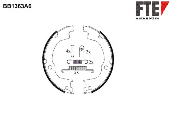 BB1363A6 FTE Тормозные колодки ручника (фото 1)