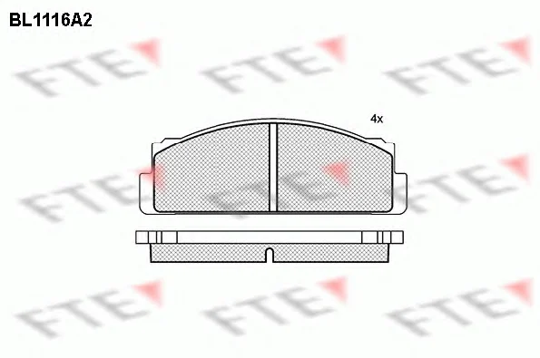 BL1116A2 FTE Тормозные колодки (фото 1)