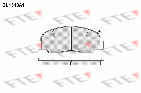 BL1540A1 FTE Тормозные колодки (фото 1)