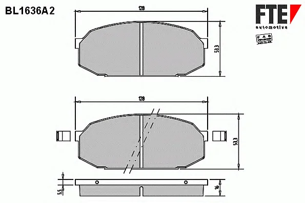 BL1636A2 FTE Тормозные колодки (фото 1)