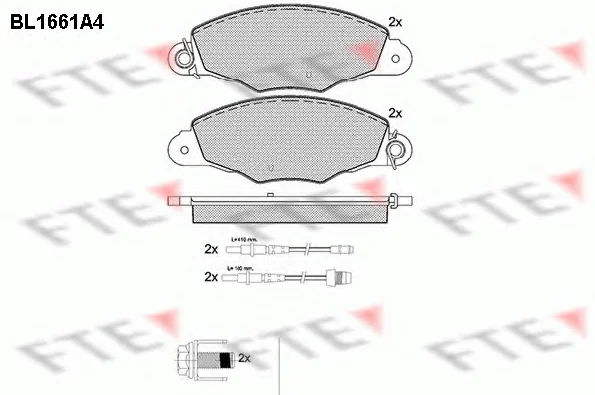 BL1661A4 FTE Тормозные колодки (фото 1)