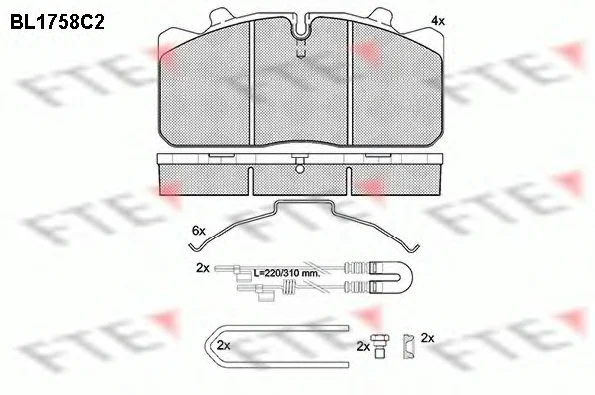 BL1758C2 FTE Тормозные колодки (фото 1)