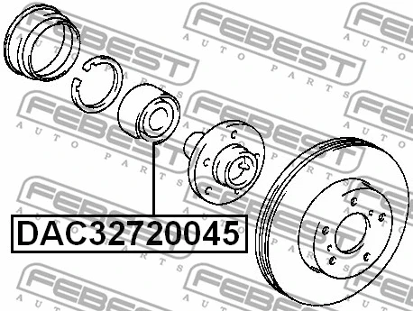 DAC32720045 FEBEST Подшипник ступицы колеса (фото 2)