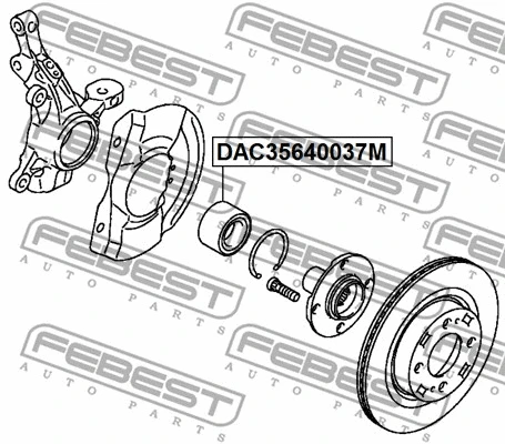 DAC35640037M FEBEST Подшипник ступицы колеса (фото 2)