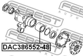 DAC386552-48 FEBEST Подшипник ступицы колеса (фото 2)