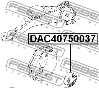 DAC40750037 FEBEST Подшипник ступицы колеса (фото 2)
