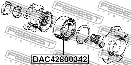 DAC42800342 FEBEST Подшипник ступицы колеса (фото 2)