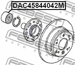 DAC45844042M FEBEST Подшипник ступицы колеса (фото 2)