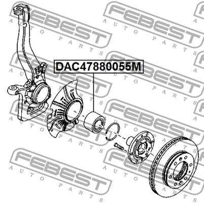 DAC47880055M FEBEST Подшипник ступицы колеса (фото 2)