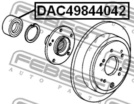 DAC49844042 FEBEST Подшипник ступицы колеса (фото 2)
