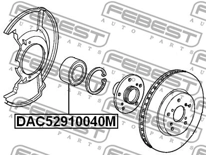 DAC52910040M FEBEST Подшипник ступицы колеса (фото 2)