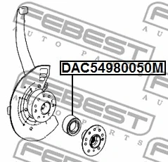 DAC54980050M FEBEST Подшипник ступицы колеса (фото 2)