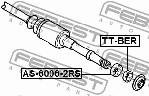 TT-BER FEBEST Подшипник ступицы колеса (фото 1)